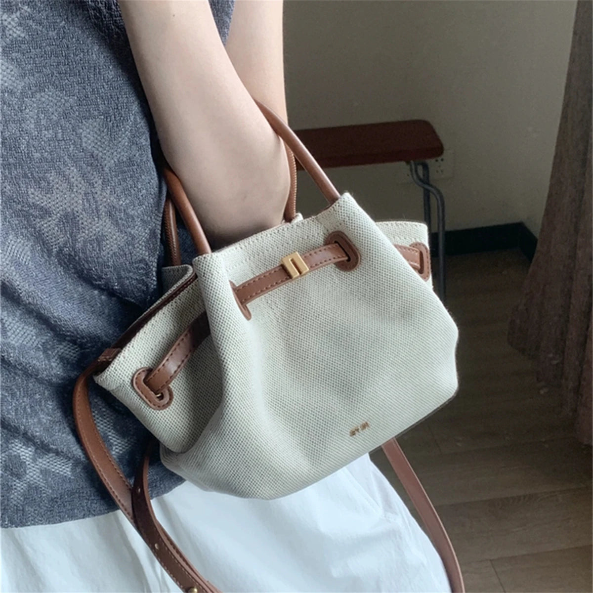 JW PEI Women’s Mini Canvas Crossbody Bag – Vegan Leather Dumpling Handbag - OneClickSmart