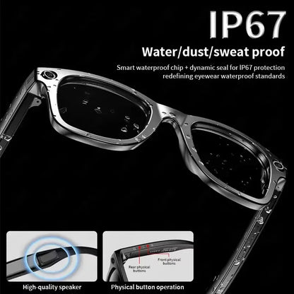 AI Smart Glasses with Camera, Bluetooth & Translation
