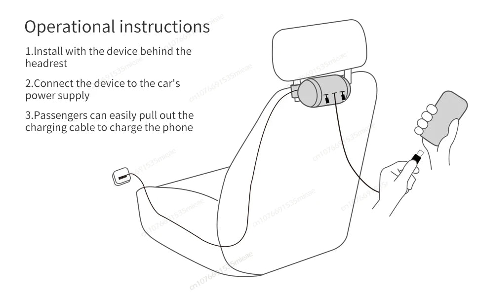 3-in-1 Retractable Backseat Car Charger