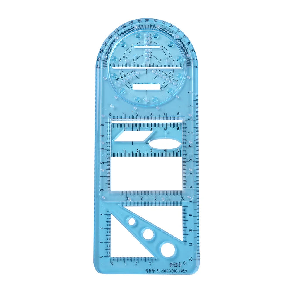 Rotatable Drawing Ruler for Geometry & Drafting