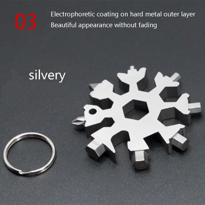 18-in-1 Snowflake Multitool Stainless Steel Wrench