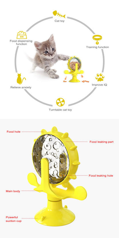 Cat Treat Wheel Interactive Puzzle Feeder
