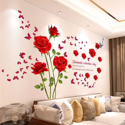 Purple Lavender Flower Butterfly Wall Stickers – Home Decor Decals