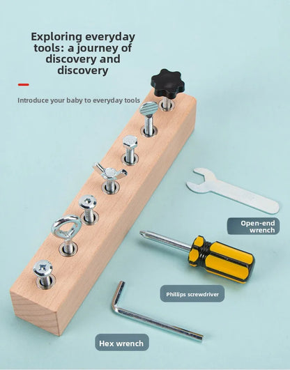 Kids Wooden Screw & Nut Toy