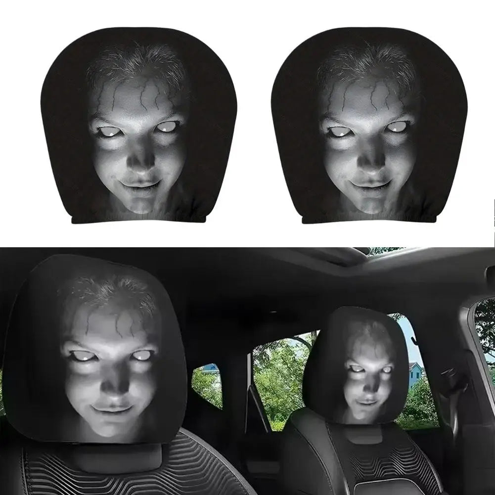 Halloween Horror Car Headrest Covers in Vehicle