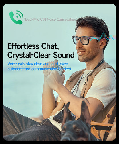 AI Smart Glasses with Camera, Bluetooth & Translation