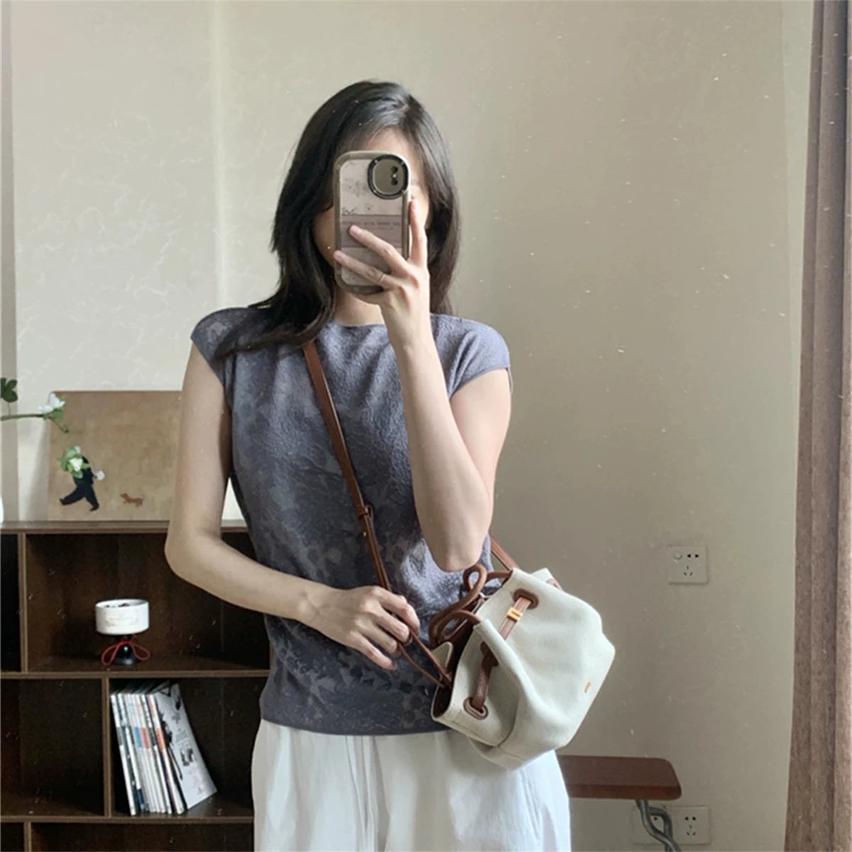 JW PEI Women’s Mini Canvas Crossbody Bag – Vegan Leather Dumpling Handbag - OneClickSmart