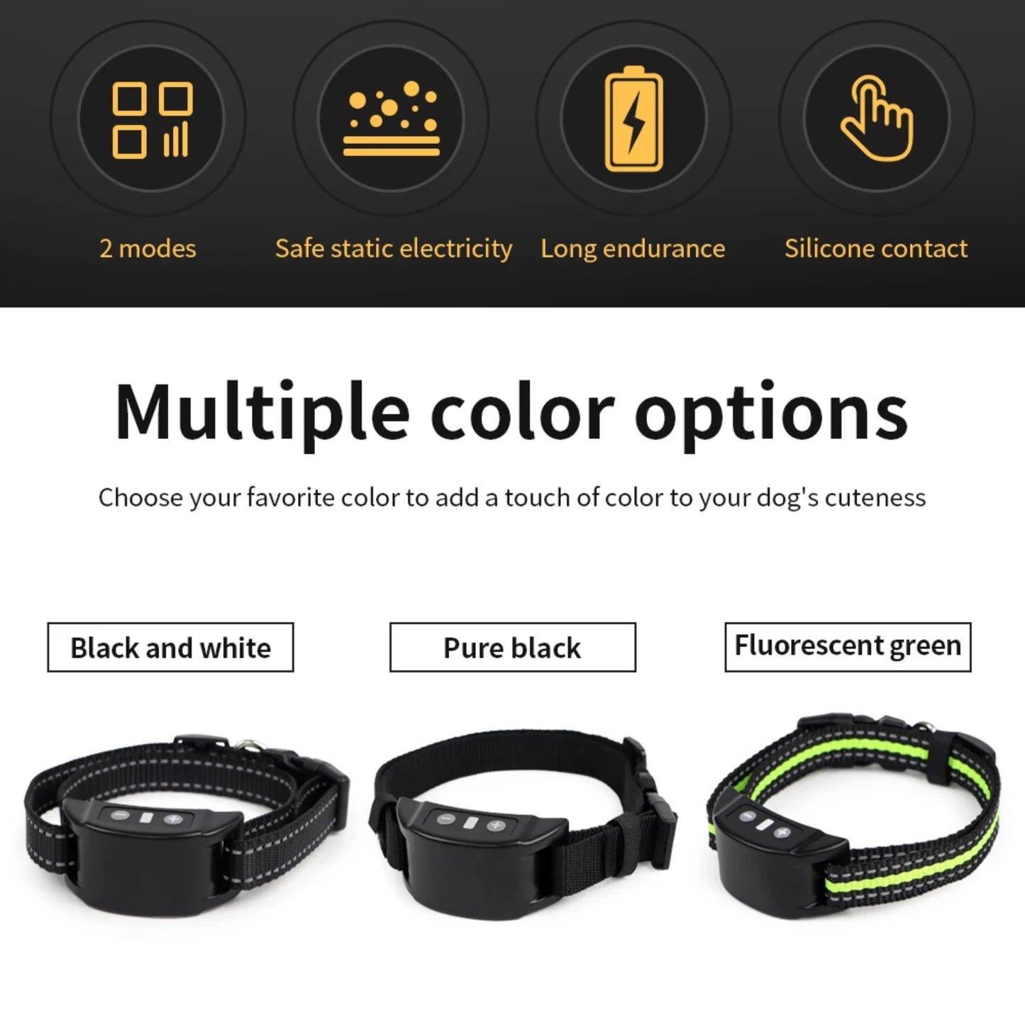 USB Rechargeable Anti Bark Dog Training Collar