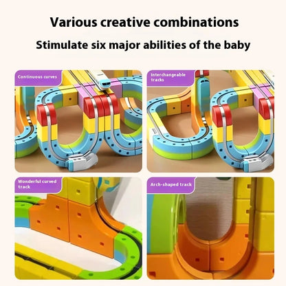 Magnetic Track Car Building Blocks