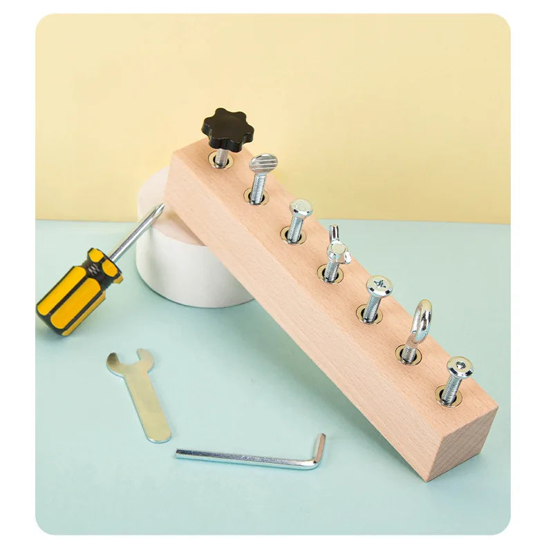 Kids Wooden Screw & Nut Toy