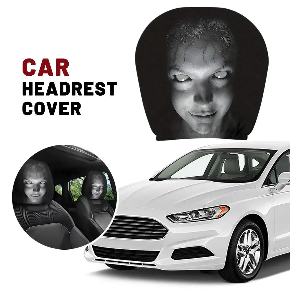 Universal Elastic Horror Car Headrest Covers