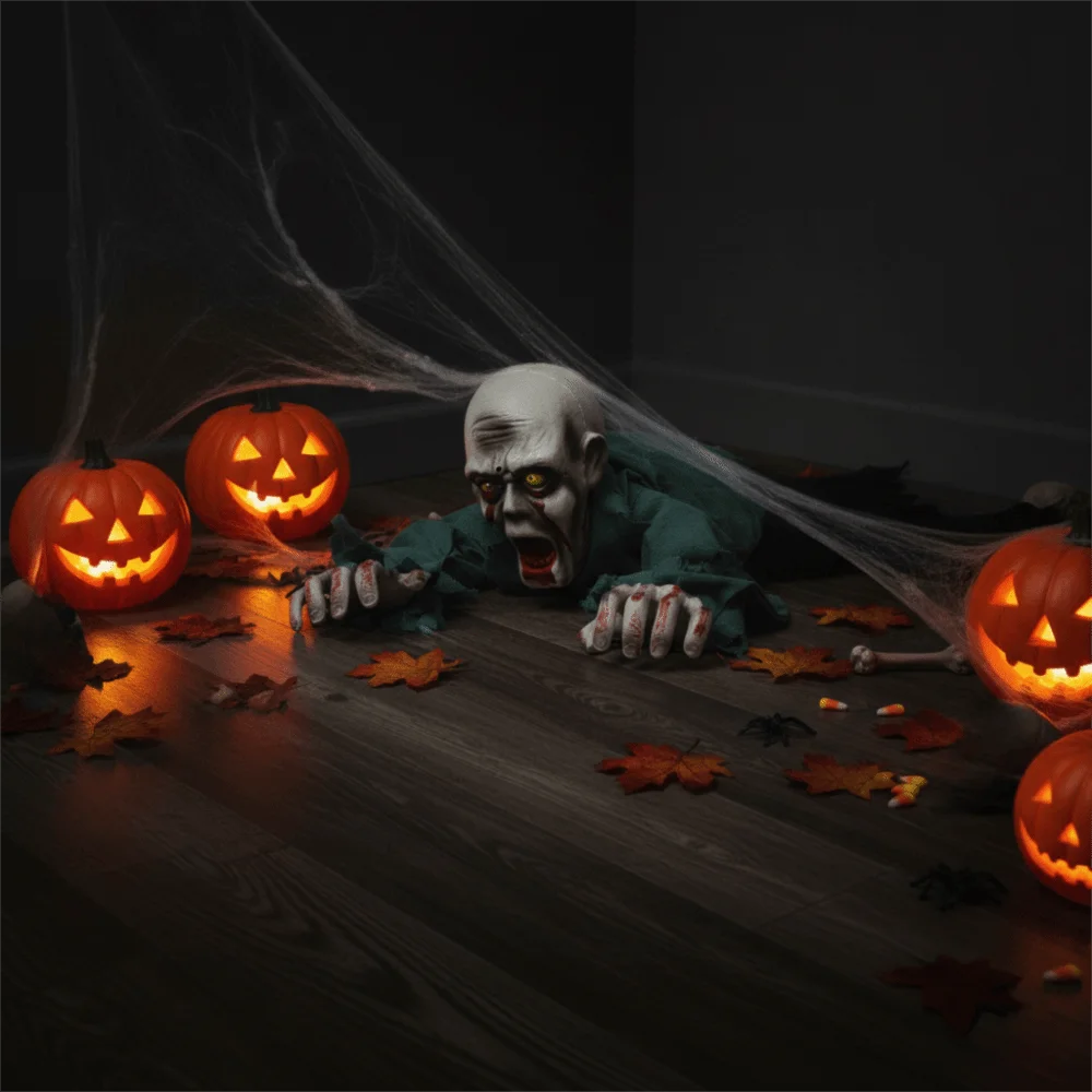 Voice Activated Halloween Crawling Ghost Decoration