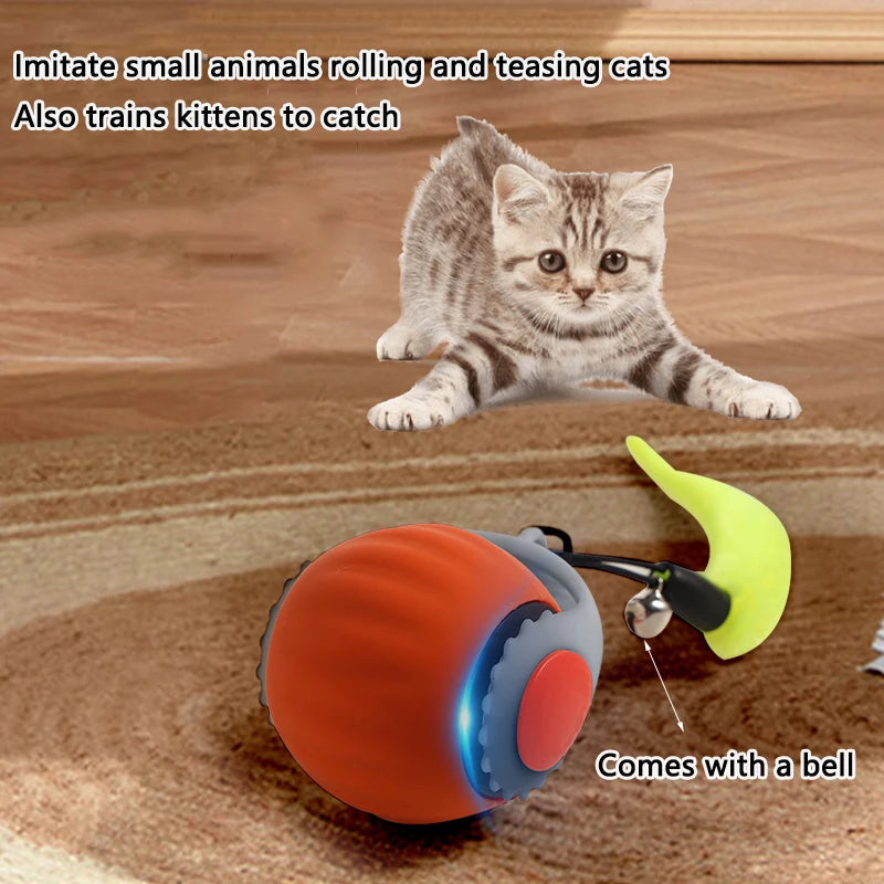 Automatic Rolling Ball Interactive Cat Toy – USB Rechargeable