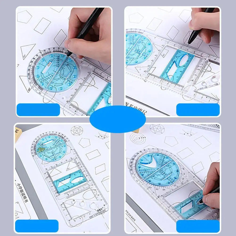 Rotatable Drawing Ruler for Geometry & Drafting