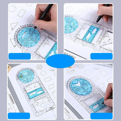 Rotatable Drawing Ruler for Geometry & Drafting