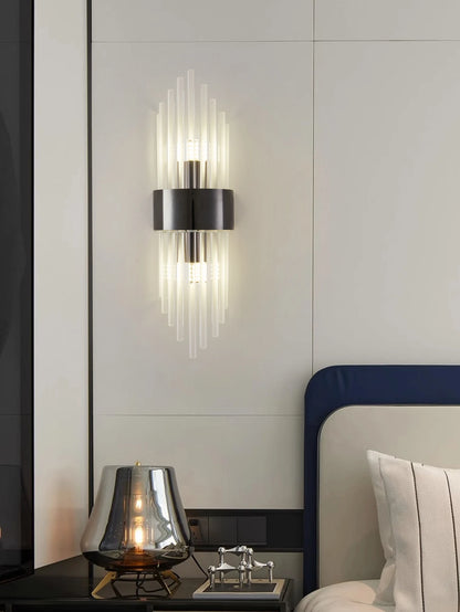 Crystal Wall Sconce Gold Black G9 Light