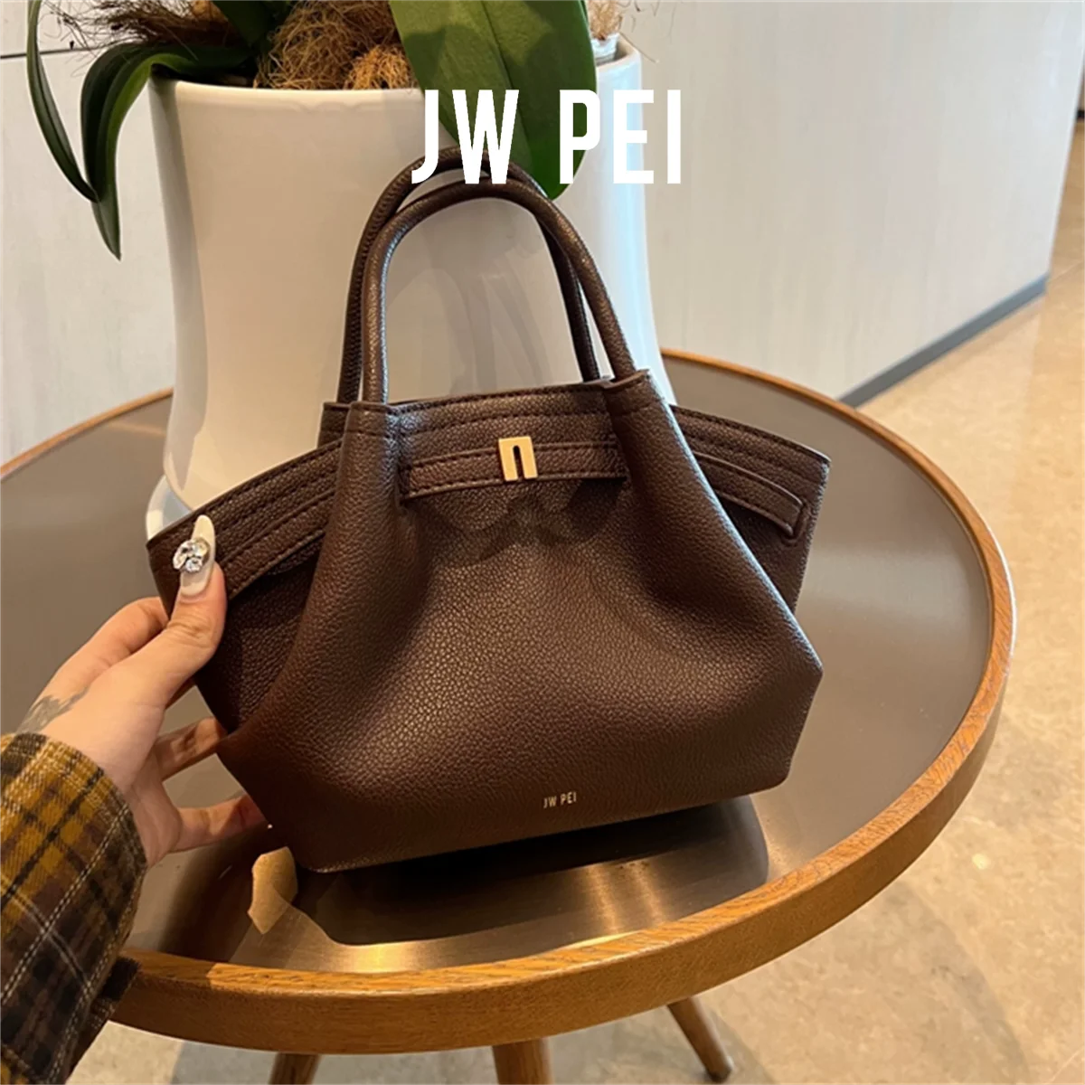JW PEI Women’s Mini Canvas Crossbody Bag – Vegan Leather Dumpling Handbag - OneClickSmart