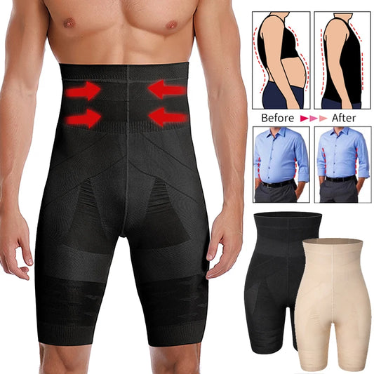 Men Tummy Control Shapewear Boxer with tummy compression and waist slimming support for a slimmer fit and comfortable everyday wear.