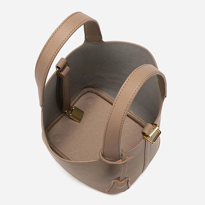 Lychee Texture Handbag – Retro Solid Color Classic Women’s Bag - OneClickSmart