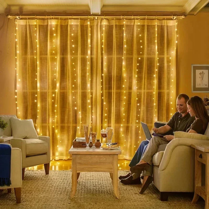 USB Powered LED Curtain Fairy Lights with Remote