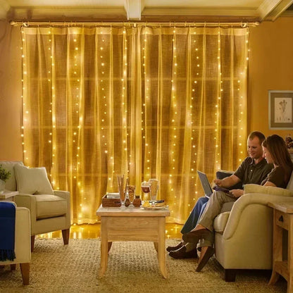 USB Powered LED Curtain Fairy Lights with Remote