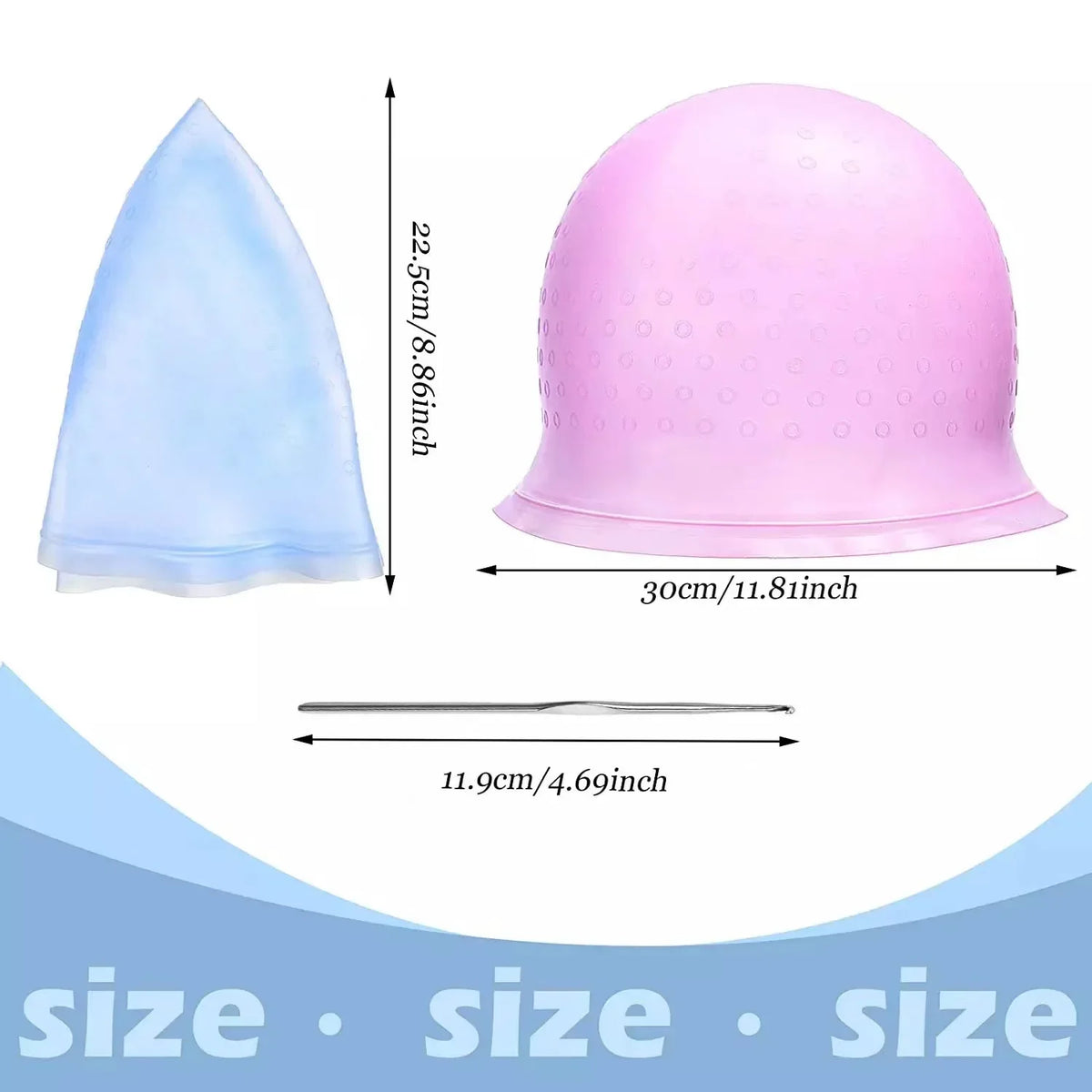 Reusable hair coloring highlighting cap