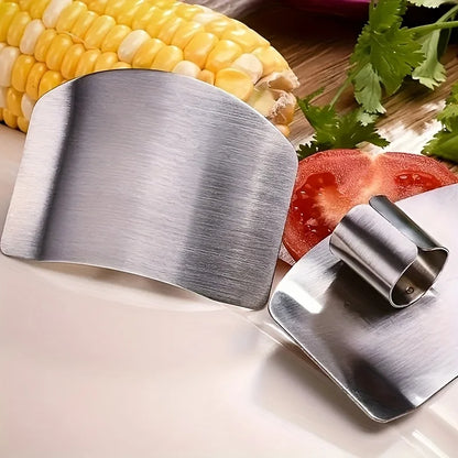 Stainless Steel Finger Guard for Safe Vegetable Slicing