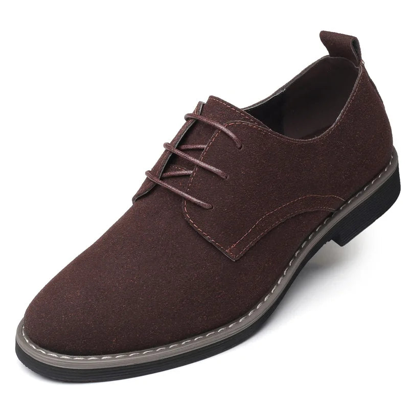 Men’s Black PU Suede Dress Shoes – Business, Wedding & Casual