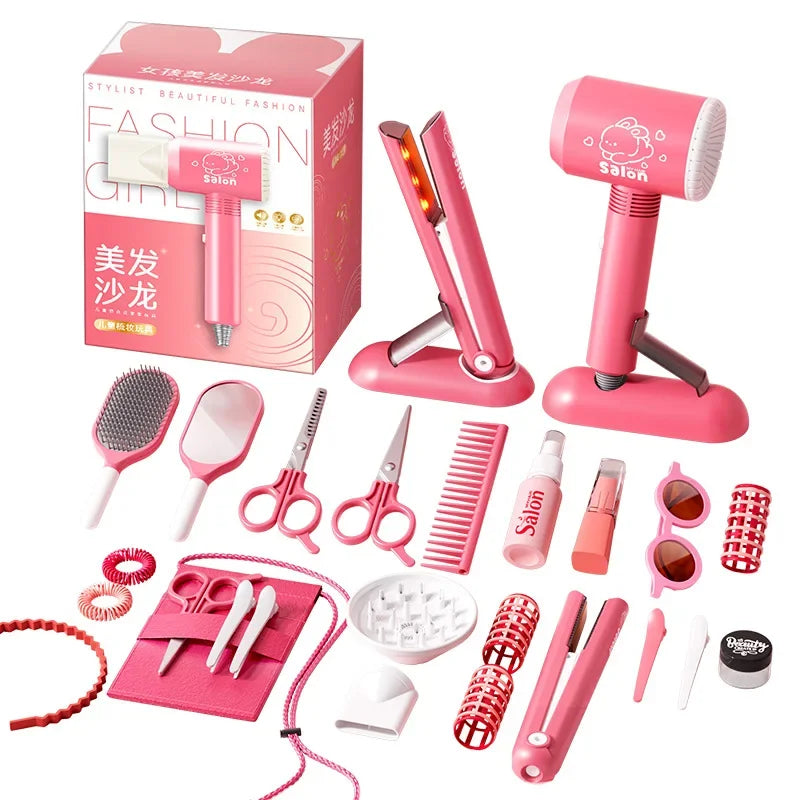 Girls Beauty Salon Set – Kids Hair & Makeup Play Kit