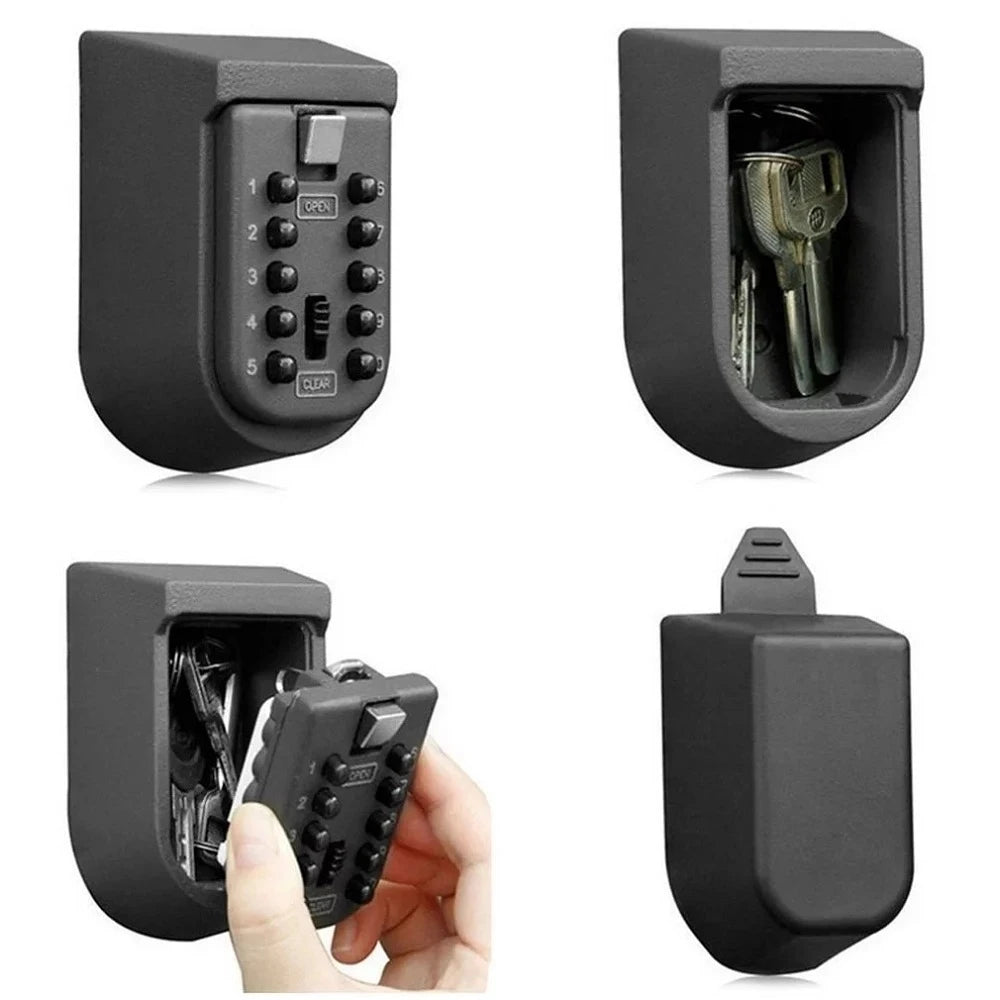 Password lock key safe organizer with secure combination lock and durable metal design for storing keys safely at home or office.