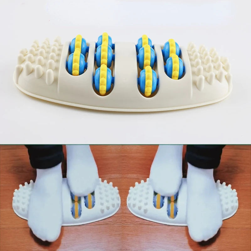 Foot massage roller designed for deep tissue foot massage, arch support stimulation, and relaxation after long standing or walking.