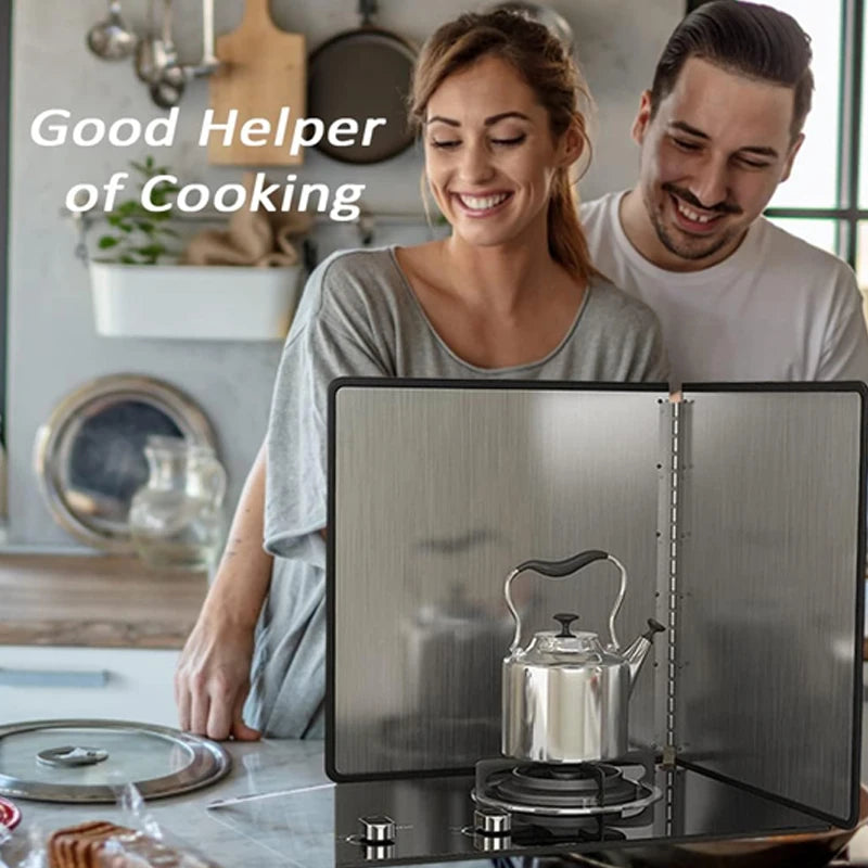 Foldable Stove Splatter Guard Non-Stick Grease Shield