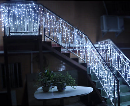 5m LED Icicle Curtain Lights – Outdoor Christmas Decorative String Lights