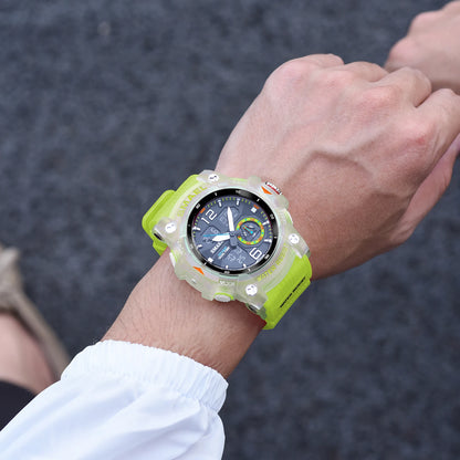 SMAEL Men’s Military Sport Digital Watch – Waterproof Dual Time LED with Alarm & Stopwatch