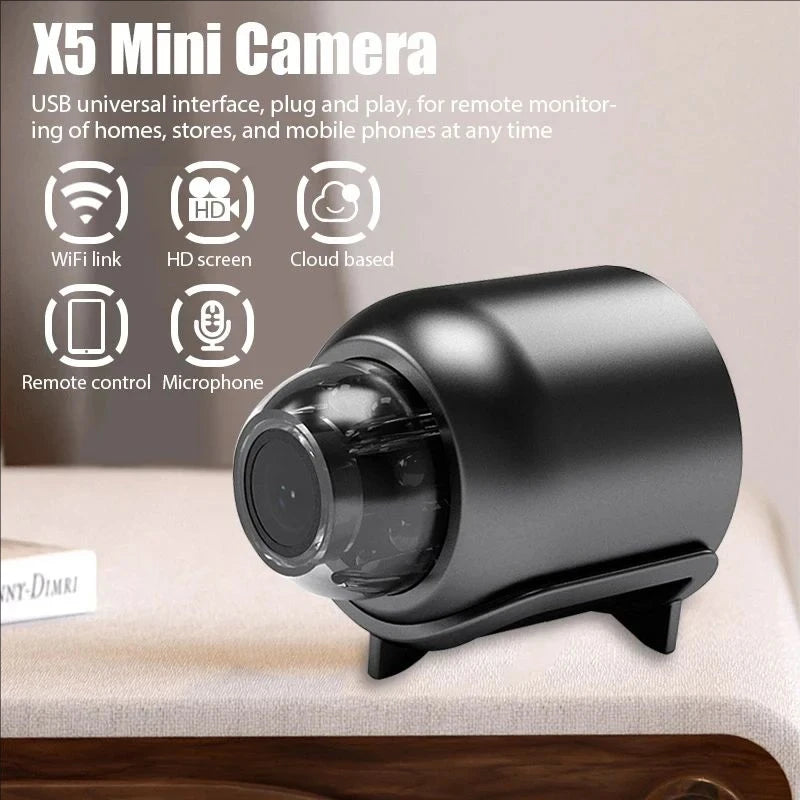 Mini WiFi Security Camera X5 – 1080P Night Vision & Motion Detection - OneClickSmart