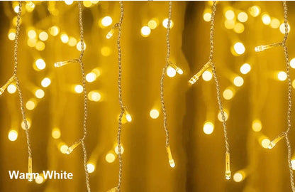 5m LED Icicle Curtain Lights – Outdoor Christmas Decorative String Lights