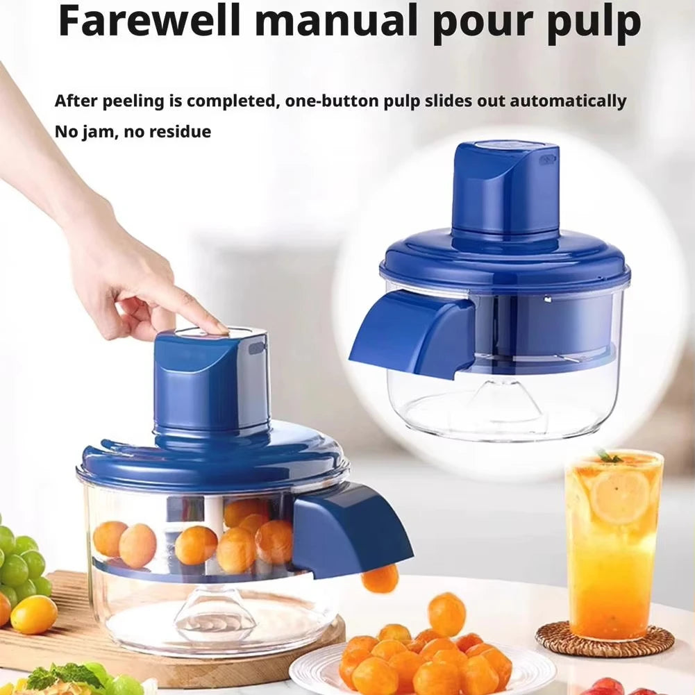 Automatic electric grape peeler for quick and easy fruit peeling with efficient operation and compact kitchen design.