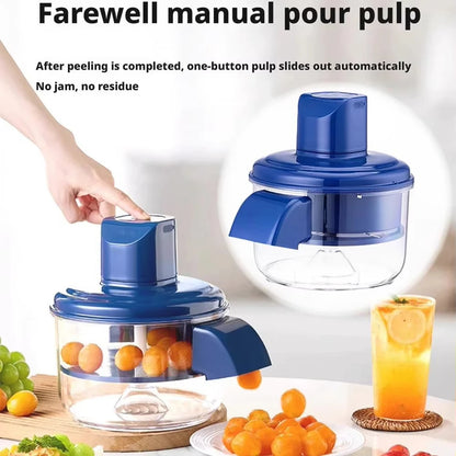 Automatic electric grape peeler for quick and easy fruit peeling with efficient operation and compact kitchen design.