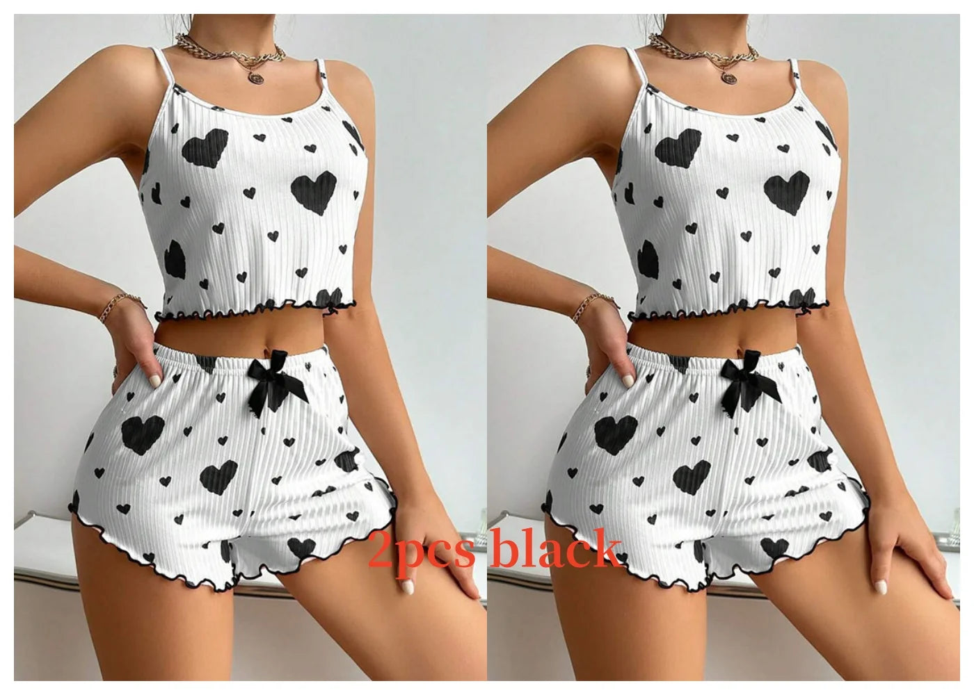 Women's 2-Piece Pajama Set – Tank Top & Shorts Sleepwear
