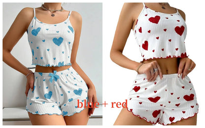 Women's 2-Piece Pajama Set – Tank Top & Shorts Sleepwear