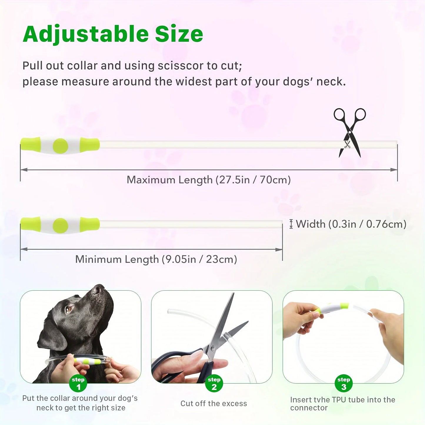 LED USB Rechargeable Dog Collar