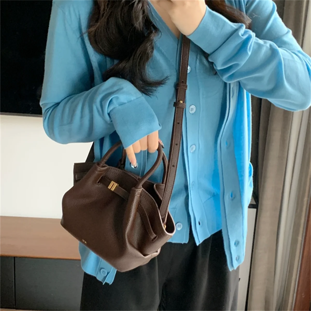 JW PEI Women’s Mini Canvas Crossbody Bag – Vegan Leather Dumpling Handbag - OneClickSmart