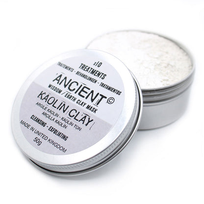 Kaolin Clay Mask for Normal to Oily Skin applied on face for deep cleansing, oil control, and smooth glowing skin texture improvement.