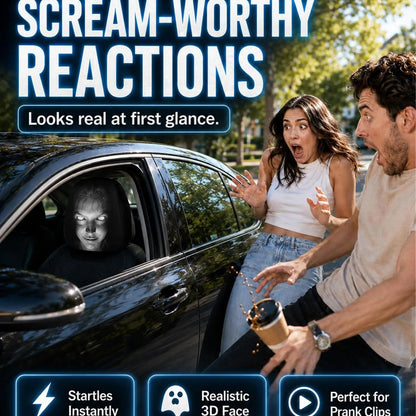 Horror Car Headrest Covers 2-Pack for Halloween